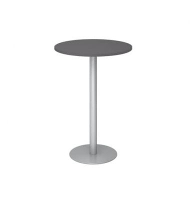 Stehtisch VSTH08/G/S 111,6cm (H), Ø 80cm (BxT), rund, graphit / silber