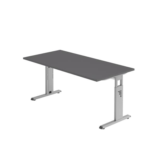 4032062323892 - Schreibtisch O-Serie VOS16 G S manuell höhenverstellbar 65-85cm (H) 160x80cm (BxT) rechteckig graphit silber 403206232389 4032062323892 - Schreibtisch O-Serie VOS16 G S manuell höhenverstellbar 65-85cm (H) 160x80cm (BxT) rechteckig graphit silber 403206232389