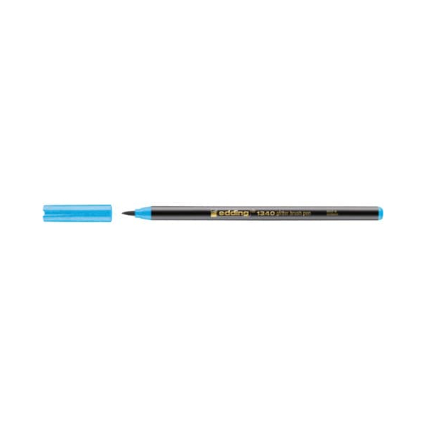 10 Stück Edding Faserschreiber azurblau glitzer 4057305059734 Edding