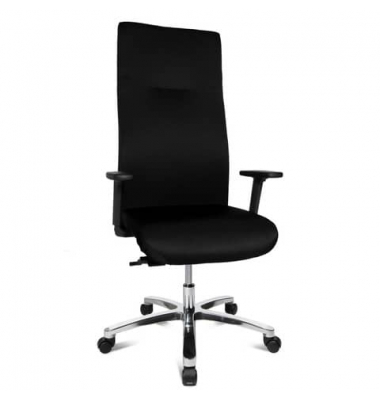 B&uuml;rodrehstuhl Big Star 30, schwarz / silber, mit Armlehnen, bis 150kg, ohne Kopfst&uuml;tze