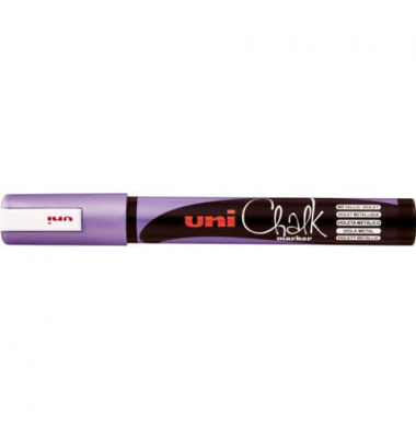 Kreidemarker Uni Chalk PWE-5M, 186220, metallic violett, 1,8-2,5mm Rundspitze