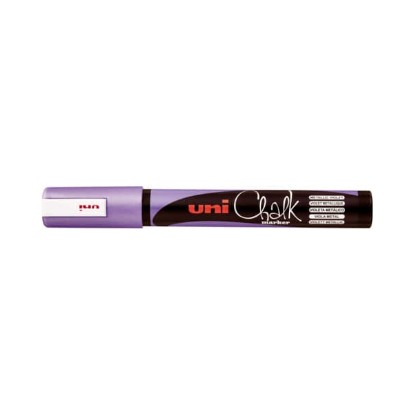 6 Stück uni-ball Kreidemarker Uni Chalk metallic violett 4902778256442 uni-ball