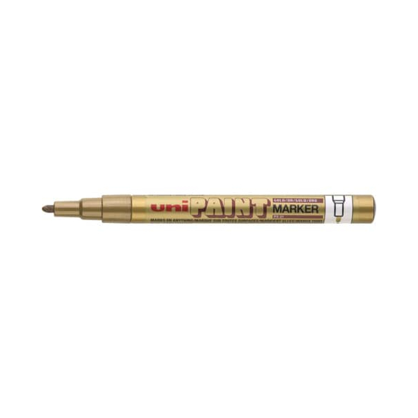 12 Stück uni-ball Lackmarker PX21, 182110, gold, 1-1,5mm Rundspitze 4902778558737 uni-ball