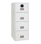 H&auml;ngeregistraturschrank FS2274F Vertikal Fire File, wei&szlig;, 4 Schubladen, 1-bahnig