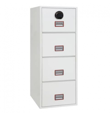 H&auml;ngeregistraturschrank FS2274F Vertikal Fire File, wei&szlig;, 4 Schubladen, 1-bahnig