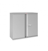 Stahlschrank SCL SCL0891GGE, abschlie&szlig;bar, 2 OH, grau, 91,5x83x37cm (BxHxT)
