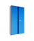 Flügeltürenschrank 4 Fachböden graublau