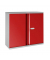 Stahlschrank SCL SCL0891GRE, abschlie&szlig;bar, 2 OH, grau/rot, 91,5x83x37cm (BxHxT)