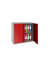 Stahlschrank SCL SCL0891GRE, abschlie&szlig;bar, 2 OH, grau/rot, 91,5x83x37cm (BxHxT)