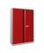 Stahlschrank SCL SCL1491GRE, abschlie&szlig;bar, 4 OH, grau/rot, 91,5x140x37cm (BxHxT)