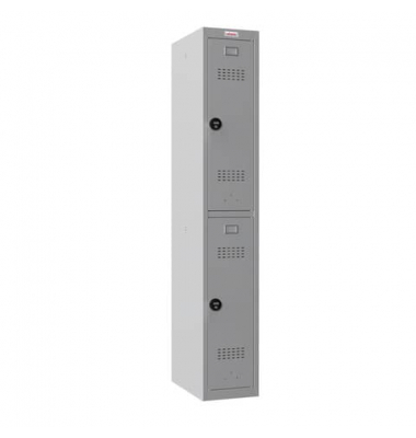 Garderobenschrank 2 Fächer grau  grau