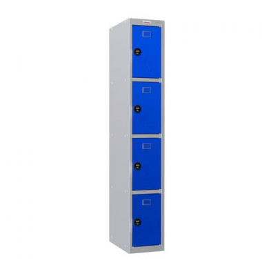 Garderobenschrank 4 Fächer graublau
