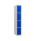 Garderobenschrank 4 Fächer graublau