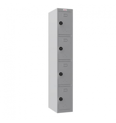 Garderobenschrank 4 Fächer graugrau