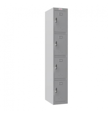 Garderobenschrank  4 Fächer graugrau