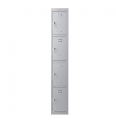 Garderobenschrank  4 Fächer graugrau