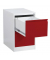 H&auml;ngeregistraturschrank FC1002GRK FC, grau/rot, 2 Schubladen, 1-bahnig