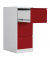 H&auml;ngeregistraturschrank FC1003GRK FC, grau/rot, 3 Schubladen, 1-bahnig