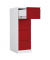 H&auml;ngeregistraturschrank FC1004GRK FC, grau/rot, 4 Schubladen, 1-bahnig