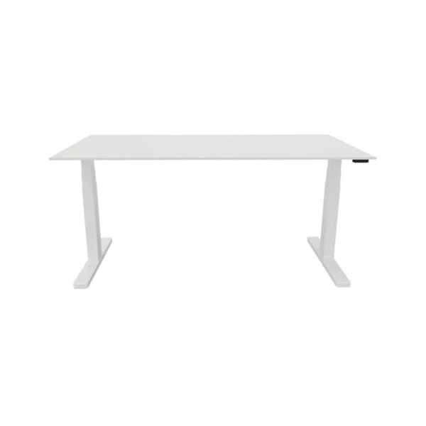 5705831141506 - Schreibtisch KF14150 elektrisch höhenverstellbar 65-130cm (H) 160x80cm (BxT) rechteckig weiß   weiß 5705831141506 Q-connect