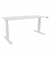 Schreibtisch, elektrisch höhenverstellbar, 65-130cm (H), 160x80cm (BxT), rechteckig, weiß / weiß
