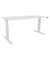 Schreibtisch, elektrisch höhenverstellbar, 65-130cm (H), 160x80cm (BxT), rechteckig, weiß / weiß