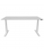 Schreibtisch, elektrisch höhenverstellbar, 65-130cm (H), 160x80cm (BxT), rechteckig, grau / weiß