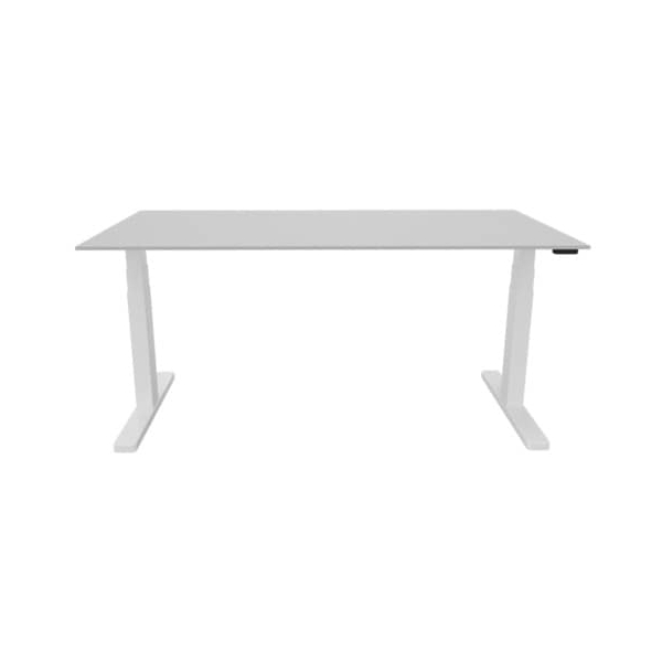 5705831141513 - Schreibtisch KF14151 elektrisch höhenverstellbar 65-130cm (H) 160x80cm (BxT) rechteckig grau weiß 5705831141513 Q-connect 5705831141513 - Schreibtisch KF14151 elektrisch höhenverstellbar 65-130cm (H) 160x80cm (BxT) rechteckig grau weiß 5705831141513 Q-connect