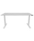 Schreibtisch, elektrisch höhenverstellbar, 65-130cm (H), 160x80cm (BxT), rechteckig, grau / weiß