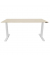 Schreibtisch, elektrisch h&ouml;henverstellbar, 65-130cm (H), 160x80cm (BxT), rechteckig, eiche / wei&szlig;