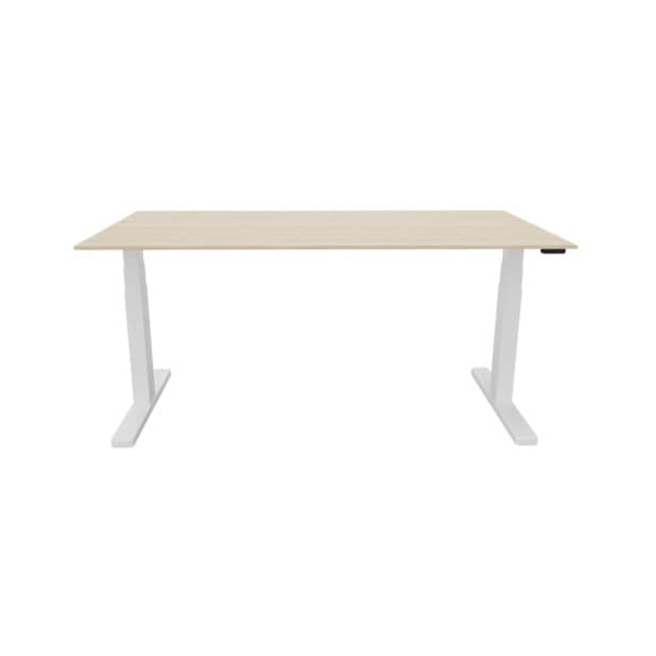 5705831141520 - Schreibtisch KF14152 elektrisch höhenverstellbar 65-130cm (H) 160x80cm (BxT) rechteckig eiche weiß 5705831141520 Q-connec 5705831141520 - Schreibtisch KF14152 elektrisch höhenverstellbar 65-130cm (H) 160x80cm (BxT) rechteckig eiche weiß 5705831141520 Q-connec