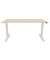 Schreibtisch, elektrisch h&ouml;henverstellbar, 65-130cm (H), 160x80cm (BxT), rechteckig, eiche / wei&szlig;