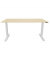Schreibtisch, elektrisch h&ouml;henverstellbar, 65-130cm (H), 160x80cm (BxT), rechteckig, ahorn / wei&szlig;