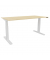 Schreibtisch, elektrisch höhenverstellbar, 65-130cm (H), 160x80cm (BxT), rechteckig, ahorn / weiß