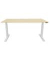 Schreibtisch, elektrisch h&ouml;henverstellbar, 65-130cm (H), 160x80cm (BxT), rechteckig, ahorn / wei&szlig;