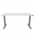 Schreibtisch, elektrisch höhenverstellbar, 65-130cm (H), 160x80cm (BxT), rechteckig, weiß / silber