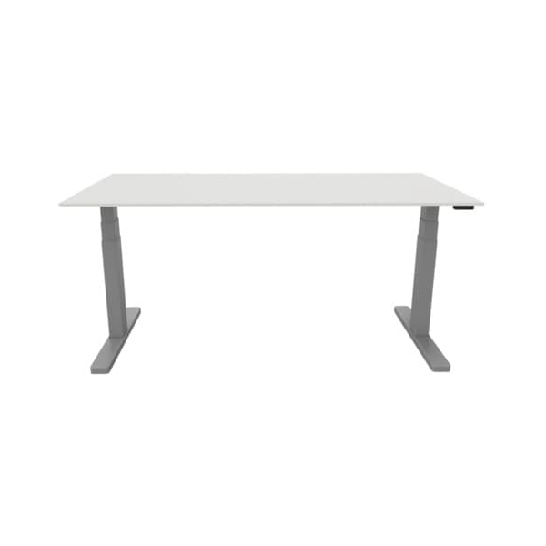 5705831141544 - Schreibtisch KF14154 elektrisch höhenverstellbar 65-130cm (H) 160x80cm (BxT) rechteckig weiß silber 5705831141544 Q-conne 5705831141544 - Schreibtisch KF14154 elektrisch höhenverstellbar 65-130cm (H) 160x80cm (BxT) rechteckig weiß silber 5705831141544 Q-conne