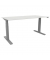 Schreibtisch, elektrisch höhenverstellbar, 65-130cm (H), 160x80cm (BxT), rechteckig, weiß / silber