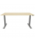 Schreibtisch, elektrisch höhenverstellbar, 65-130cm (H), 160x80cm (BxT), rechteckig, ahorn / silber
