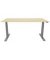 Schreibtisch, elektrisch höhenverstellbar, 65-130cm (H), 160x80cm (BxT), rechteckig, ahorn / silber