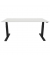 Schreibtisch, elektrisch höhenverstellbar, 65-130cm (H), 160x80cm (BxT), rechteckig, weiß / schwarz