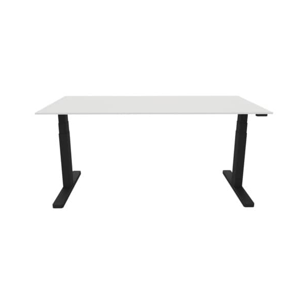 5705831141582 - Schreibtisch KF14158 elektrisch höhenverstellbar 65-130cm (H) 160x80cm (BxT) rechteckig weiß schwarz 5705831141582 Q-conn 5705831141582 - Schreibtisch KF14158 elektrisch höhenverstellbar 65-130cm (H) 160x80cm (BxT) rechteckig weiß schwarz 5705831141582 Q-conn
