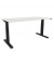 Schreibtisch, elektrisch höhenverstellbar, 65-130cm (H), 160x80cm (BxT), rechteckig, weiß / schwarz