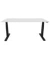 Schreibtisch, elektrisch höhenverstellbar, 65-130cm (H), 160x80cm (BxT), rechteckig, weiß / schwarz