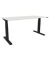 Schreibtisch, elektrisch höhenverstellbar, 65-130cm (H), 160x80cm (BxT), rechteckig, weiß / schwarz