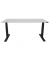 Schreibtisch, elektrisch höhenverstellbar, 65-130cm (H), 160x80cm (BxT), rechteckig, grau / schwarz