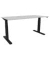 Schreibtisch, elektrisch höhenverstellbar, 65-130cm (H), 160x80cm (BxT), rechteckig, grau / schwarz