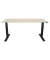 Schreibtisch, elektrisch h&ouml;henverstellbar, 65-130cm (H), 160x80cm (BxT), rechteckig, eiche / schwarz