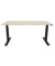 Schreibtisch, elektrisch h&ouml;henverstellbar, 65-130cm (H), 160x80cm (BxT), rechteckig, eiche / schwarz