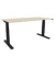 Schreibtisch, elektrisch h&ouml;henverstellbar, 65-130cm (H), 160x80cm (BxT), rechteckig, eiche / schwarz